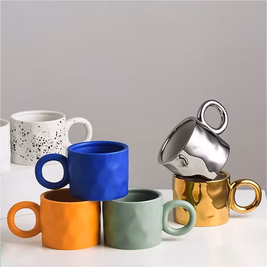 Ceramic Mug Porcelain Mug Dinnerware Pure Glazed Cup Teaset Kitchen Utensils Decoration with Customized Color Pattern Logo and Design