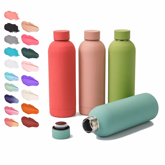 Custom Logo Water Bottle 350ml 500ml 750ml Small Mouth Factory Sports Stainless Steel Vacuum Cup Insulated Drink Bottle