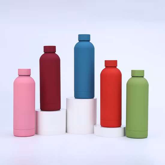 Custom Logo Water Bottle 350ml 500ml 750ml Small Mouth Factory Sports Stainless Steel Vacuum Cup Insulated Drink Bottle