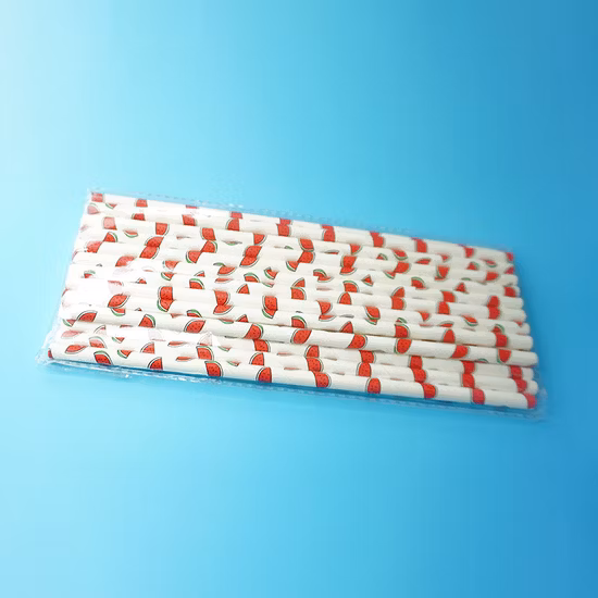 Nice Kraft Paper Packing Custom Logo 10X197mm Drinking Paper Straws Kraft Paper Straws