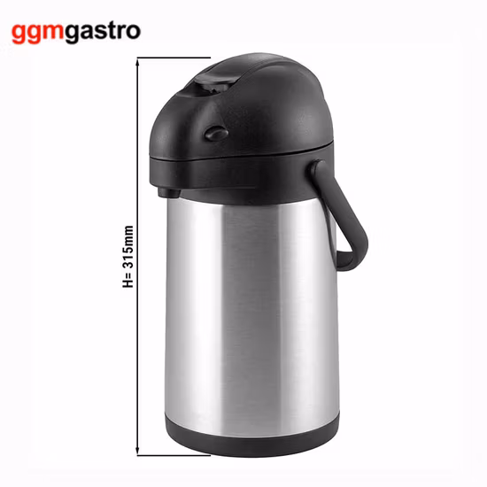 Stainless Steel Air Pressure Coffee Pot Thermo Coffee and Tea Air Pots