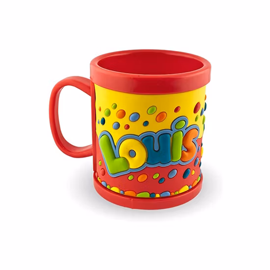 Plastic Drinking Mug Custom Soft PVC Mugs Cartoon 3D Personalized 3D Name Rubber Mug for Kids